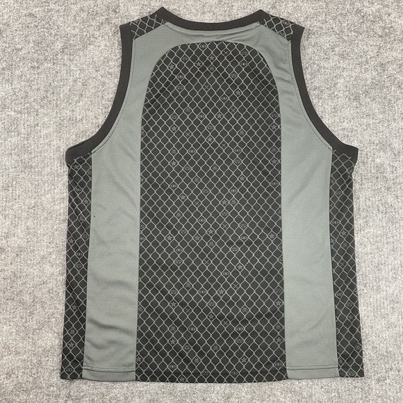 Vtg No Fear Shirt Men XL Black Gray Tank Jersey Skulls Brass Knuckles Swords Y2K - Picture 5 of 10